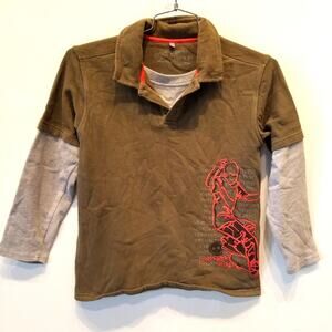 Vintage Y2K Extreme Zone Skate Sweatshirt‎ Pullover Shirt 3/4 Sleeve Size M